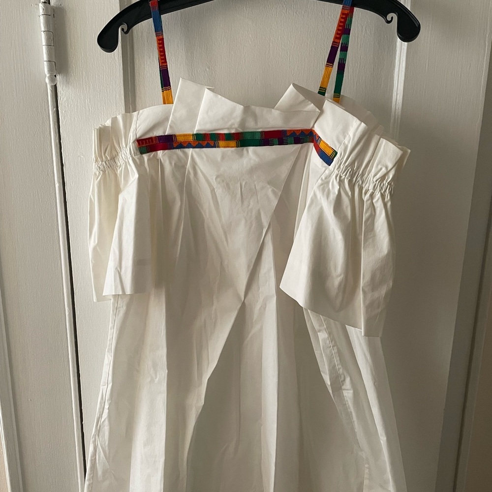 White mini shift dress